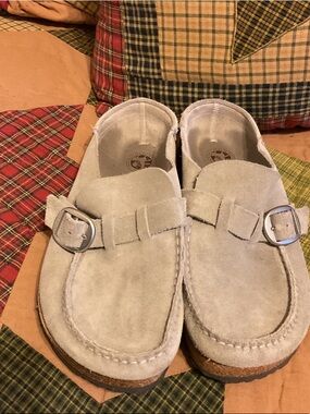 Buckley Buckle Loafers in Light Gray - Comfortable Slip-On Shoes